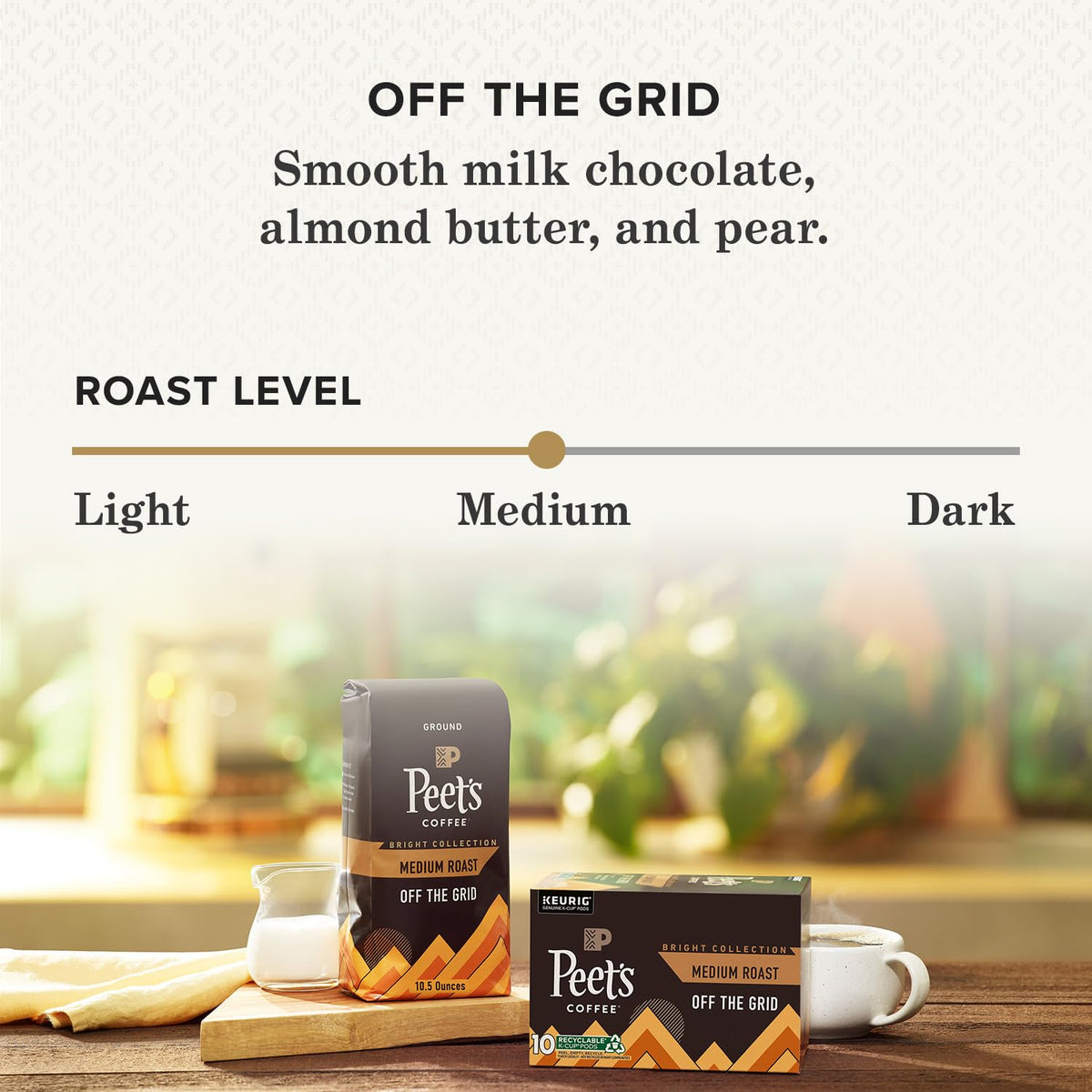 Peet's Off The Grid 60 pods pack for multiple-morning brews.