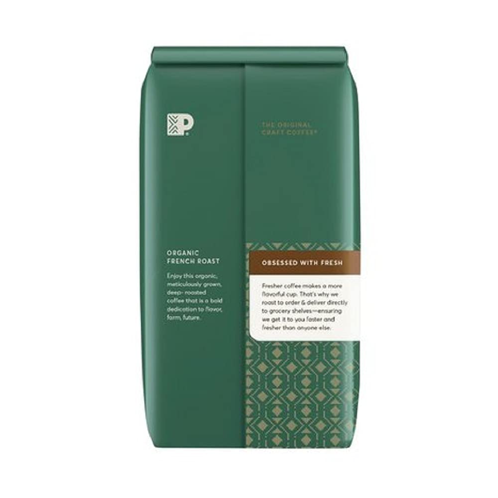 Peet's Organic Ground French Roast cup for a smooth, full-bodied brew