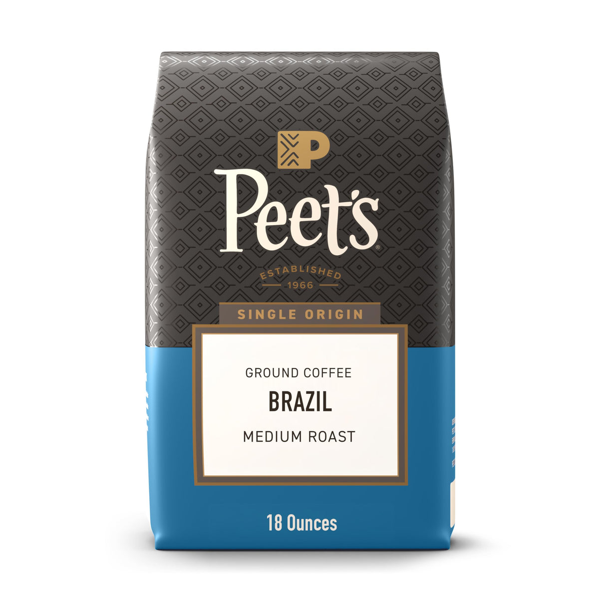 Peet's Coffee Single Origin Brazil bag for balanced drip coffee