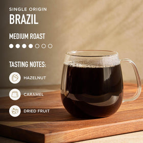 Peet's sun-dried Brazil beans visual suggesting sweetness