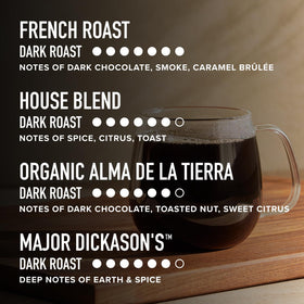 Peet's House Blend pod, approachable dark roast with subtle spice