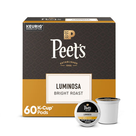 Peet's Luminosa breakfast blend six-box packaging for quick morning routines