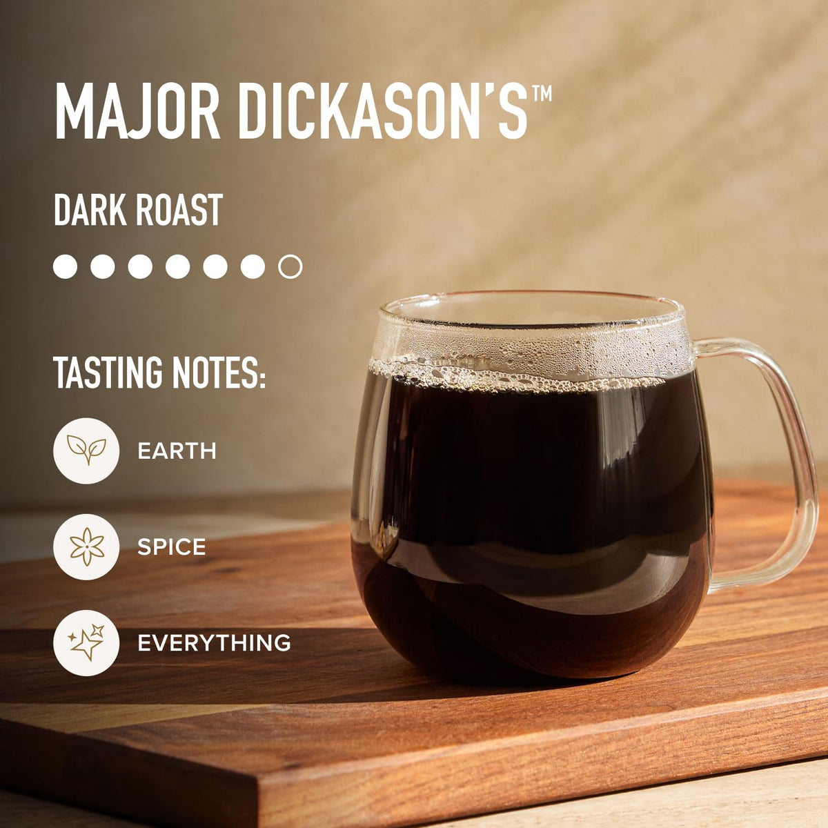 Brewing a rich cup with Peet's Major Dickason's Blend Dark Roast K-Cups.
