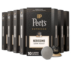 Peet's Nerissimo intensity11 capsules boxed for bold at home espresso