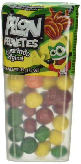 Pelon Pelo Rico Pelonetes candy bites 18-piece box for sharing and snacking.