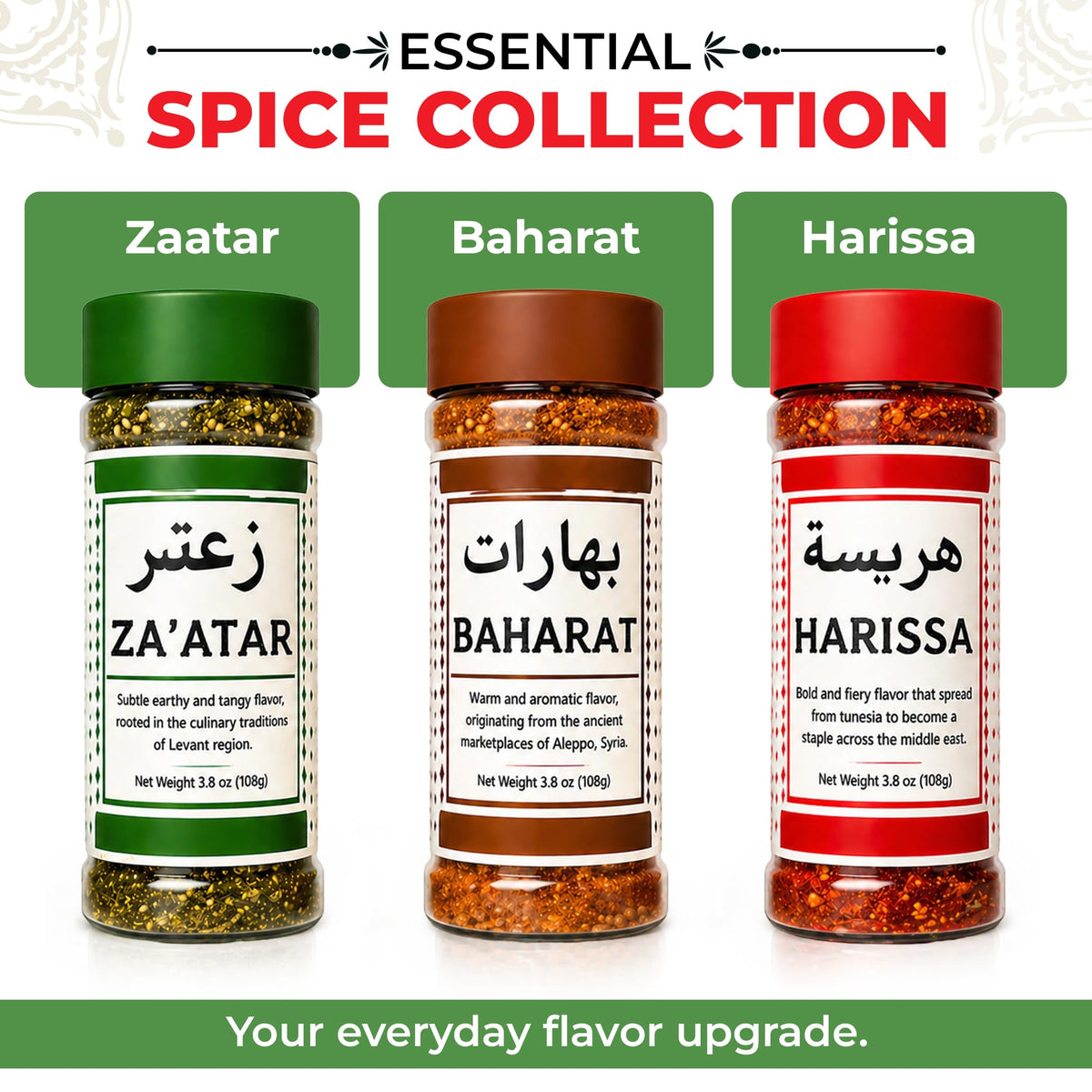 Pelto Baharat jar; warm, aromatic spice blend elevating rice and roasted meats.