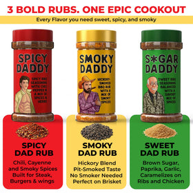 Pelto Dad BBQ Gift Set Fiery Rub bottle for bold chicken wings.