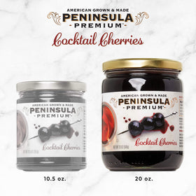 Peninsula Premium Cocktail Cherries glass serving idea for a refined cocktail