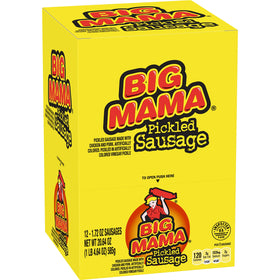Penrose Big Mama pickled sausages 12-pack, convenient snack for on-the-go meals.