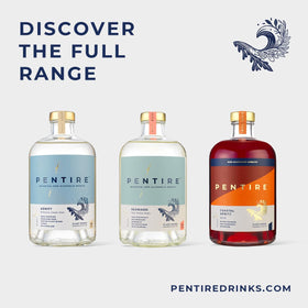 Pentire Coastal Spritz packaging-closeup shows additive-free ingredients.