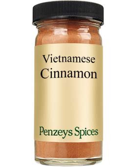 Penzeys Vietnamese cinnamon ground in a jar, ideal for baking and rich dessert flavor.