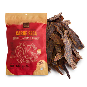 People's Choice Beef Jerky chipotle roasted garlic 16oz — bold, smoky flavor for on-the-go snacking.