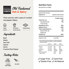 People's Choice Beef Jerky dry texture thick-cut slices ready to chew