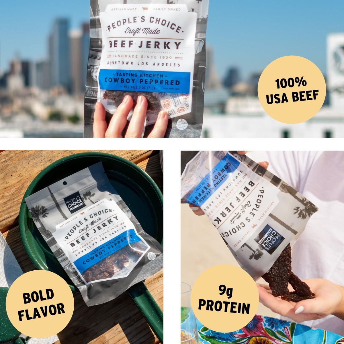 People's Choice Beef Jerky Hearty Chewy Texture offers substantial bite