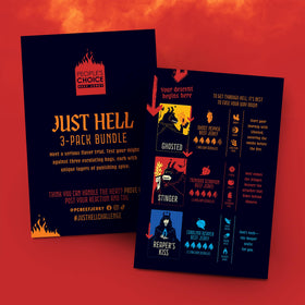 Gift-ready Just Hell Spicy 3-pack box showing premium packaging.