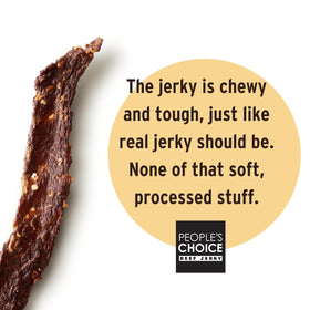 People's Choice Beef Jerky zero-carb 15g protein label for quick snacks