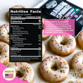 Re-sealable pouch keeps freshness of Rainbow Sprinkles.