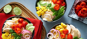 Antipasto platter featuring Peppadew peppers for vibrant variety.