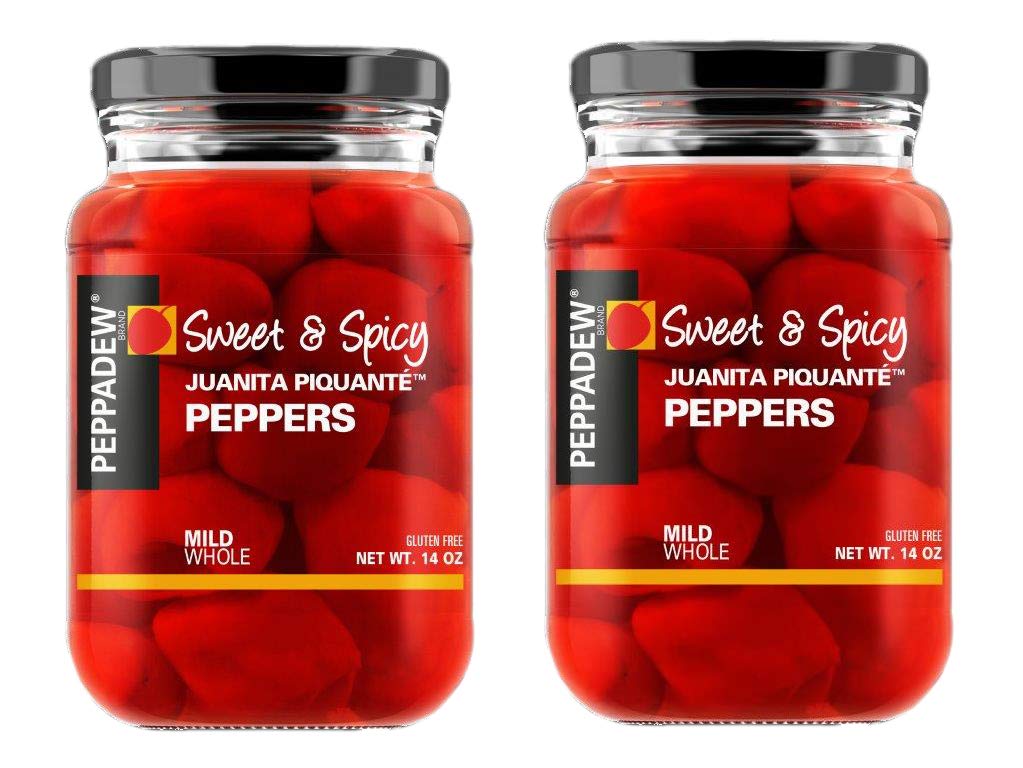 Peppadew Piquant Mild whole peppers in a jar add vibrant color to snacks and platters