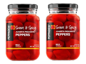 Peppadew Piquant Mild whole peppers in a jar add vibrant color to snacks and platters