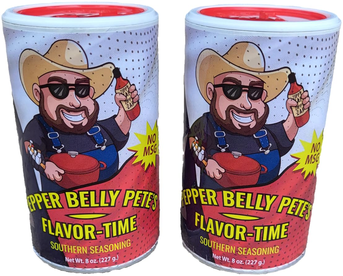 Pepper Belly Pete’s Flavor-Time jar shows bold southern flavor.