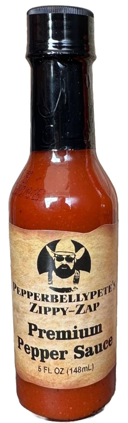 Pepper Belly Pete's Zippy-Zap bottle pour for bold flavor