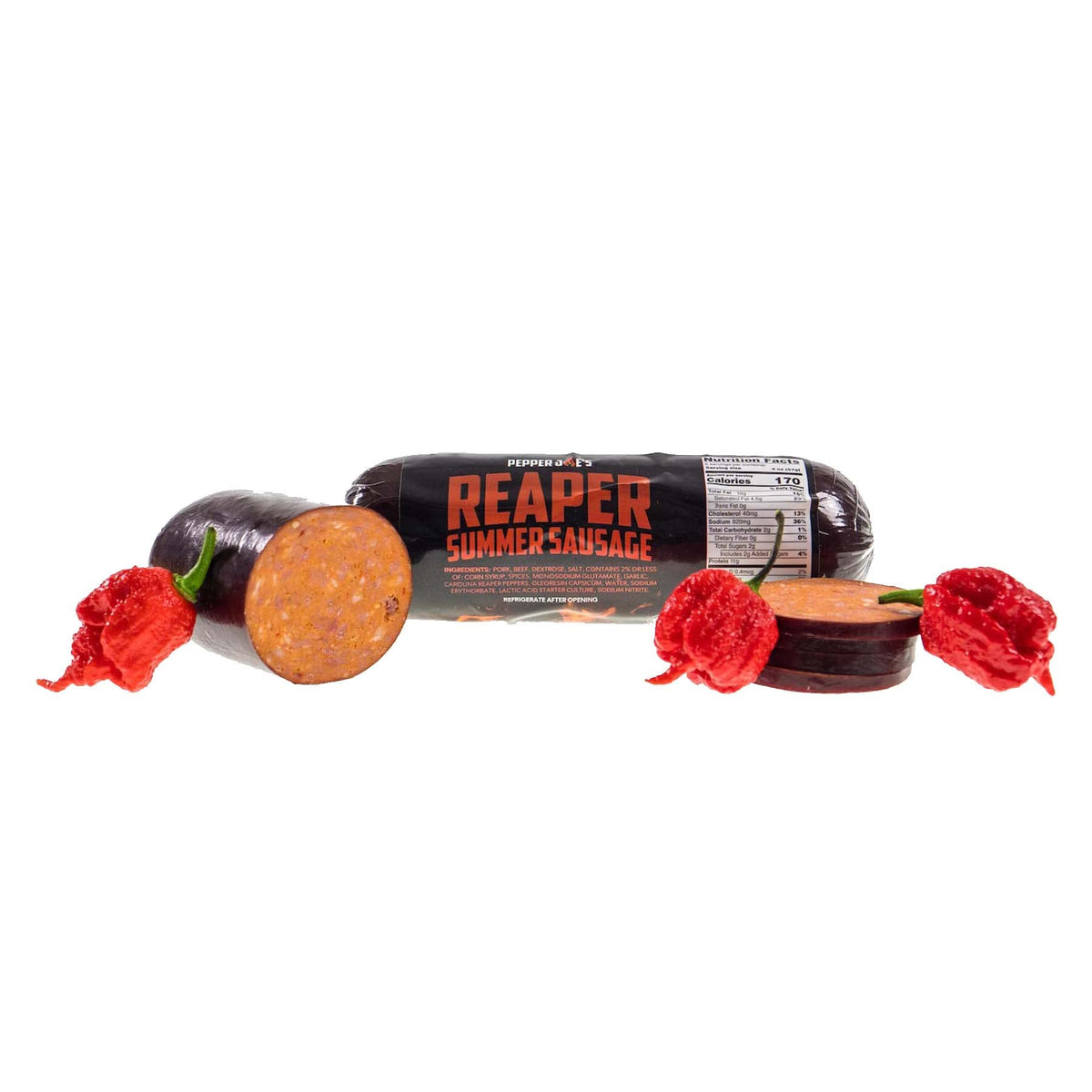 Pepper Joe's Carolina Reaper heat-filled close-up showing intense spice.