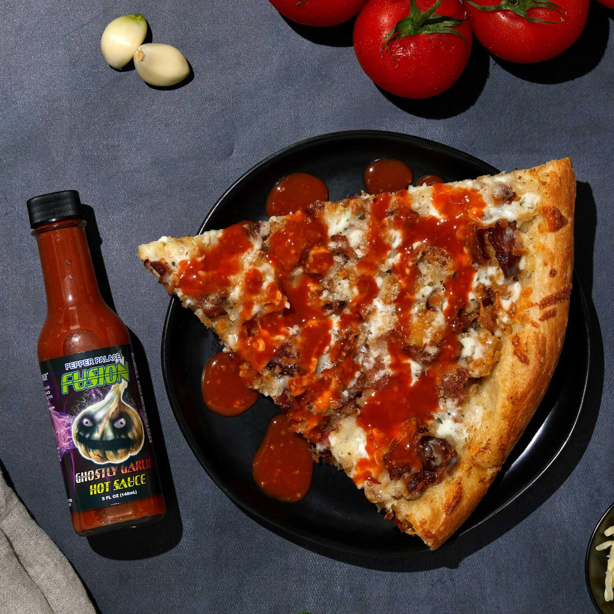 Pepper Palace Ghostly Garlic Fusion grilled cheese enhancing flavor with garlic heat