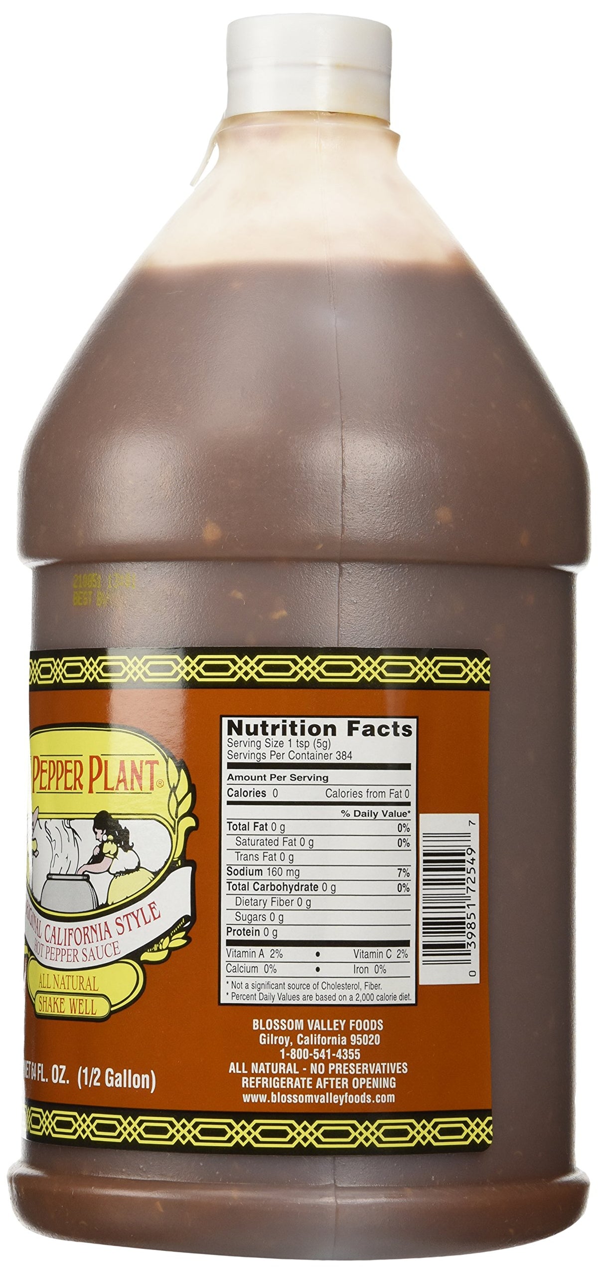 The Pepper Plant label closeup shows authentic California style heat for flavorful cooking.