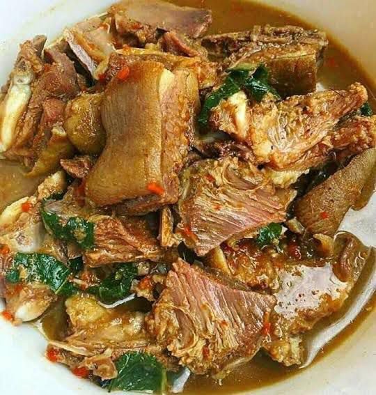 Pepper Soup Seasoning simmering into a hearty soup.