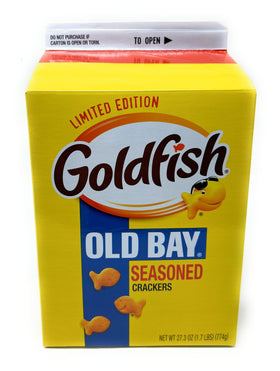 Goldfish Old Bay crackers close-up reveals seasoned texture and peppery aroma