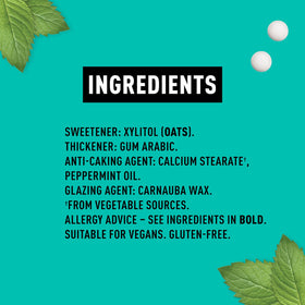 Peppersmith Xylitol mints after meals for a crisp, minty breath