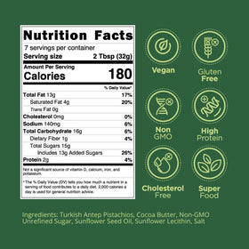 Peppertux Pistachio Butter features organic no-shell pistachios.