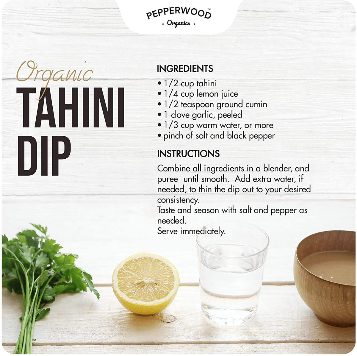 Pepperwood Organics tahini paste spread adds rich flavor to toast and baked goods.