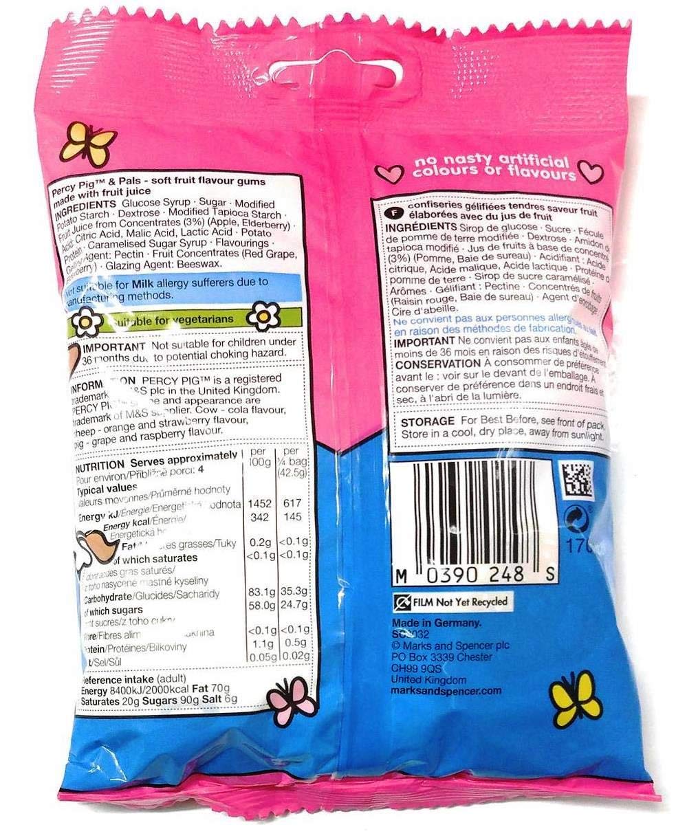 Percy Pigs and Pals two 170g bags close-up for snack time