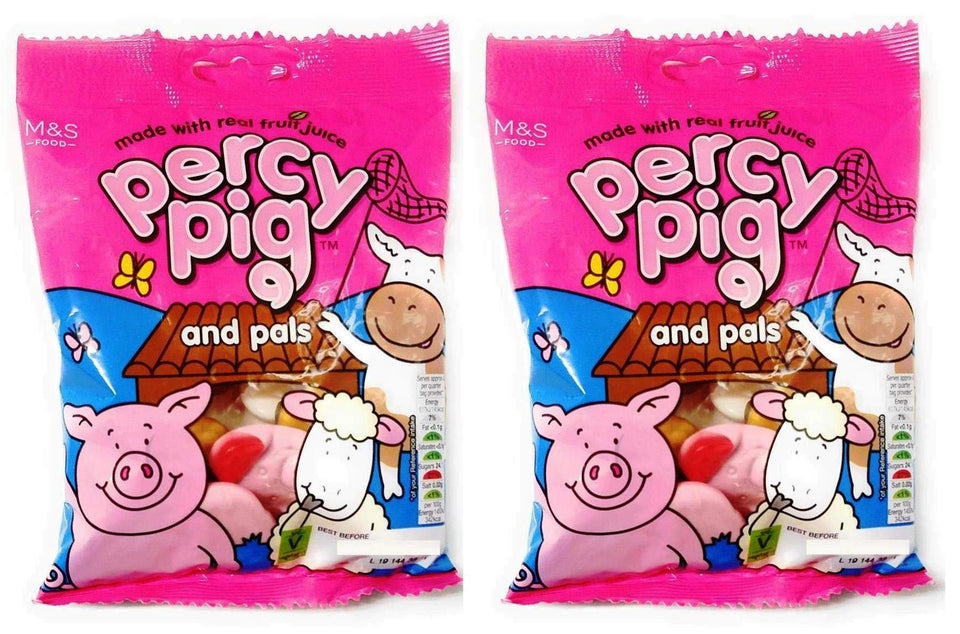 Percy Pigs and Pals pack front view, ideal for sharing at parties