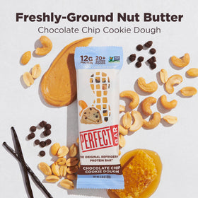 Perfect Bar cashew and peanut butter blend emphasizes whole-food protein.
