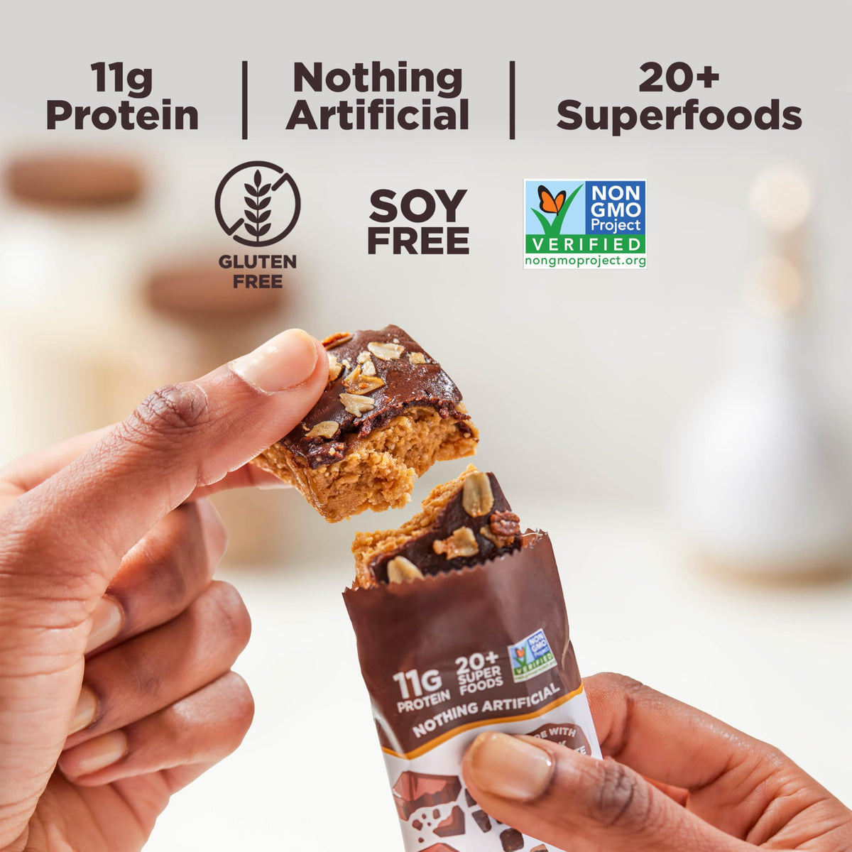 Perfect Bar Choco Crisp open pack, perfect for refrigerated freshness on the go.