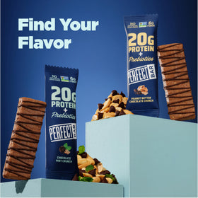 Perfect Bar gluten-free non-GMO kosher label close-up confirms dietary compatibility.