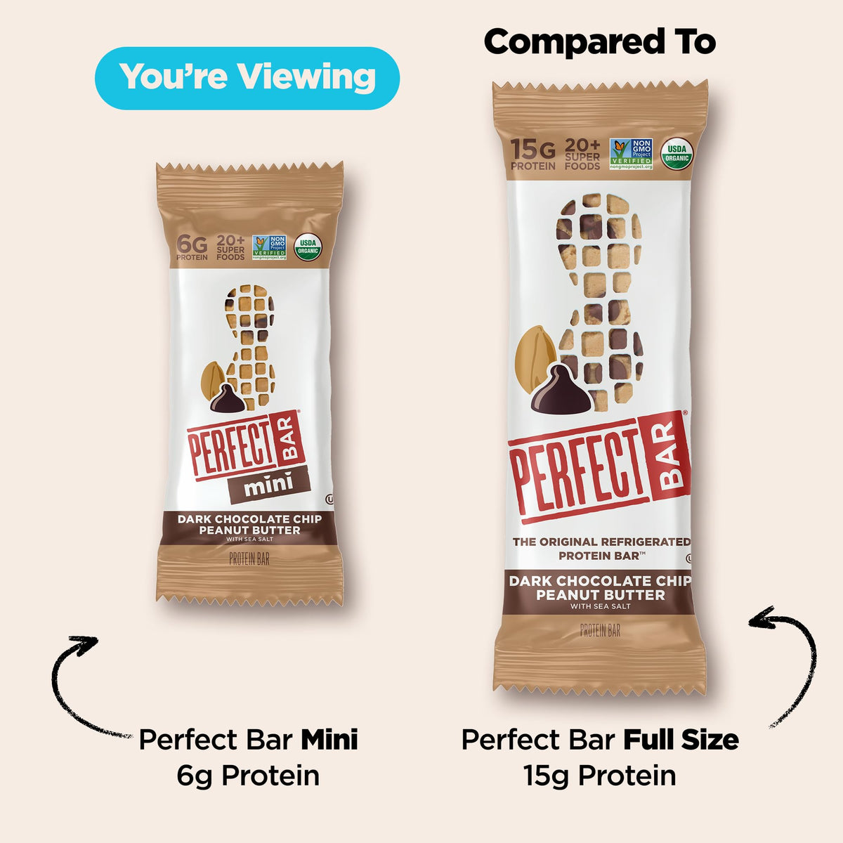 Serving suggestion of Perfect Bar Mini for pre-workout energy.