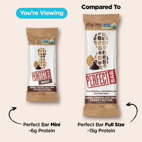 Perfect Bar Mini Gluten-Free image; soy-free, kosher snack with clean ingredients.