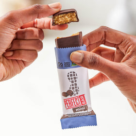 Assorted Perfect Bar Minis in a refrigerated 18-bar pack for convenient snacking.