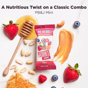 Perfect Bar Mini PB&J close-up with real fruit spread and texture