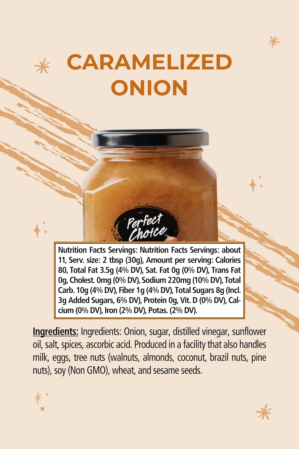 Perfect Choice caramelized onion spread paired with cheese for gourmet bites