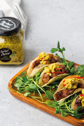 Perfect Choice high-quality ingredients hint at bold, flavorful dips