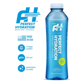 Perfect Hydration bottle close-up with mineral blend delivering smooth taste.