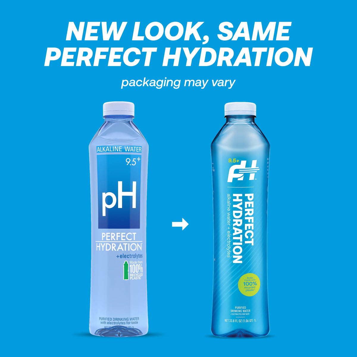 Perfect Hydration bottle pour, ideal for refreshing on the go with alkaline water.