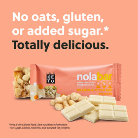 Nola Bars macro view highlighting 2g net carbs for keto