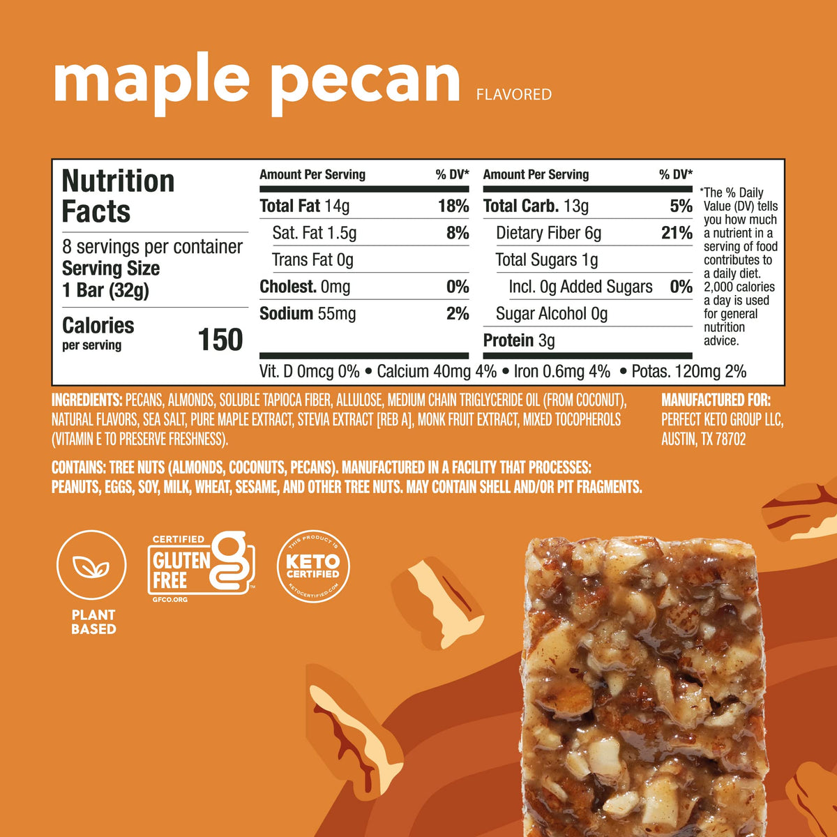 Perfect Keto Nola Bars on-the-go pack ideal for breakfast or travel.
