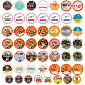 Perfect Samplers 50-count variety pack front view; ideal for gifting and home tasting.
